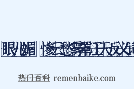 眼儿媚·惨云愁雾罩江天反义词是什么意思的图片
